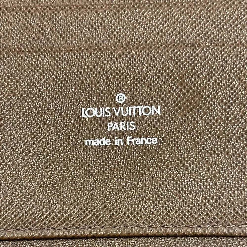 Louis Vuitton Taiga Leather Atoll Organizer Wallet - Brown - Preowned